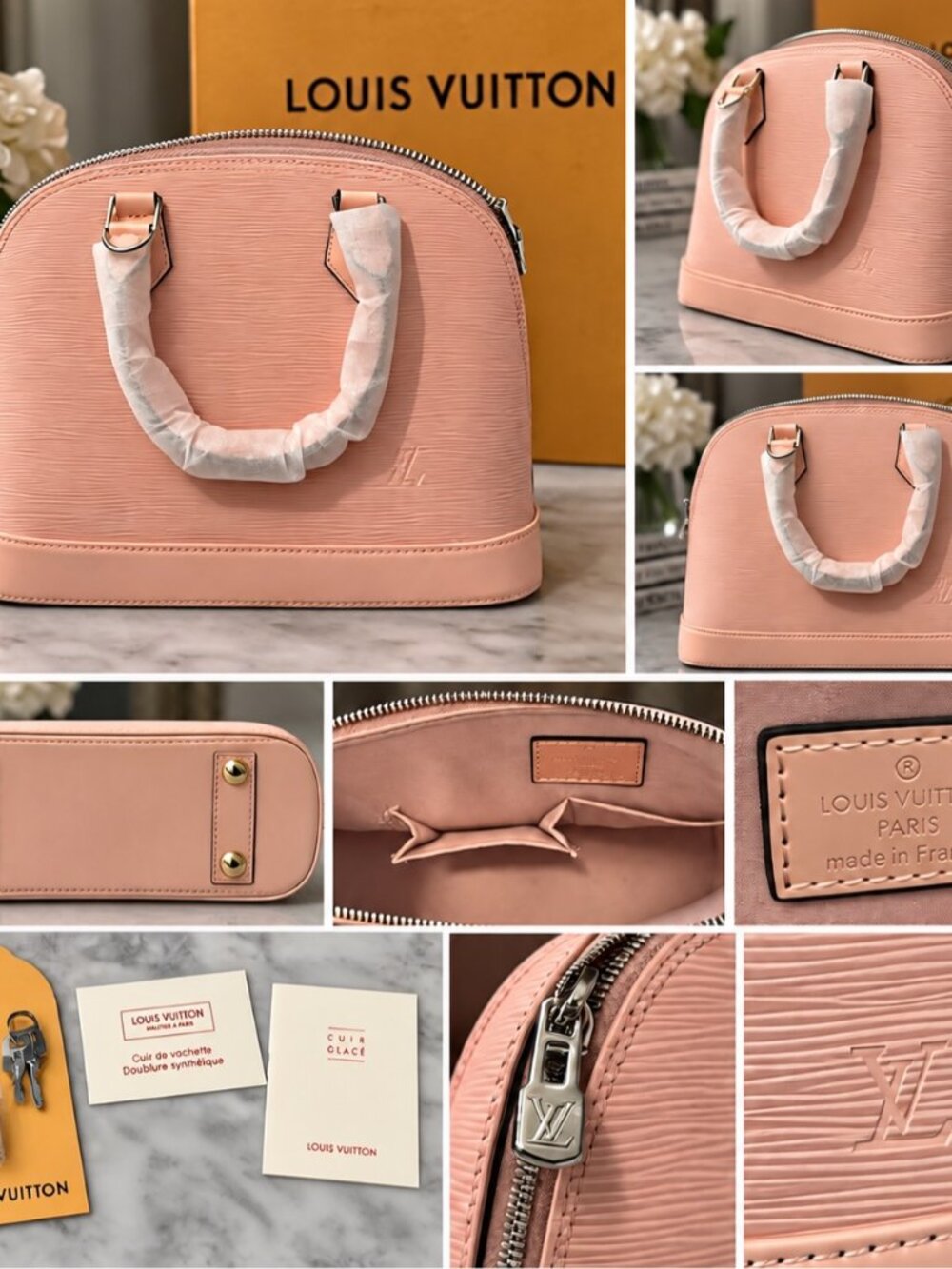 Pink Epi Leather Alma BB Handbag — Brand New, Never Used